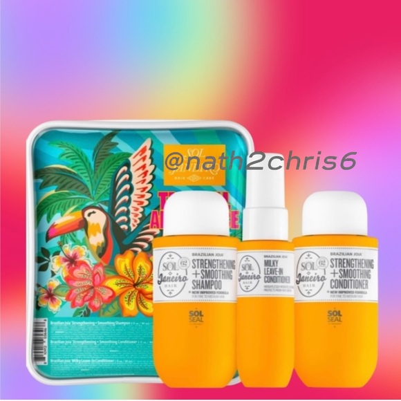 NWT Sol De Janeiro Tropical Abundance 3 Pc Hair Care Set